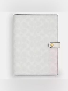 Coach White Notebook in Signature Canvas
